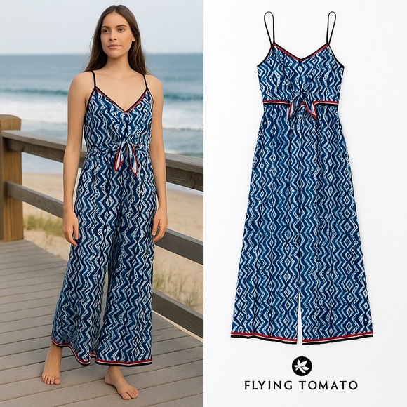 Flying Tomato Pants - Anthro’s Flying Tomato,Palazzo Wide-Leg Romper/Jumpsuit,Excellent Cond.,Size L